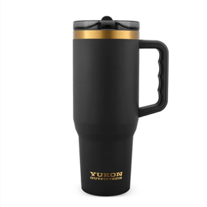 40 Oz Tumbler – Fit Forty Pro Leakproof Black- Gold PVD